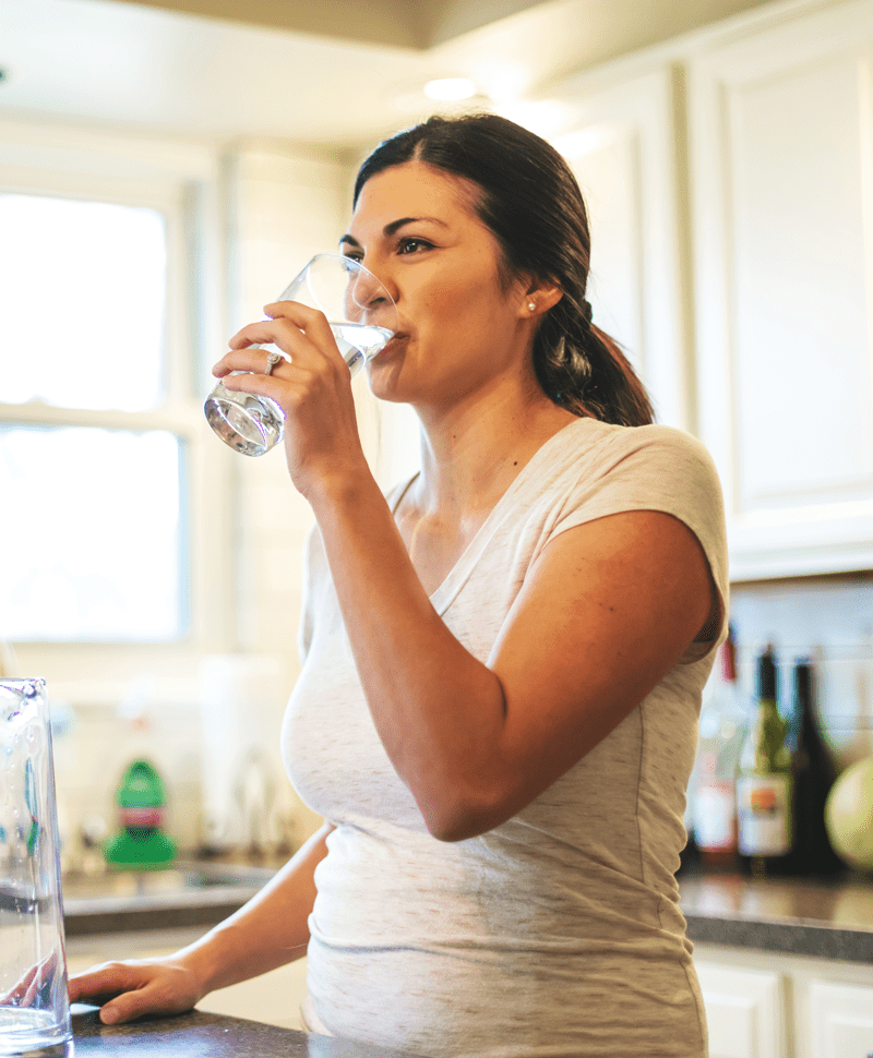 Women drinking Clean Water